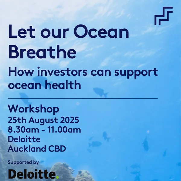 Workshop: Let our Oceans Breathe: How Investors can support ocean health